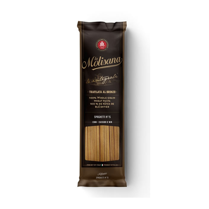 La Molisana Whole Wheat Spaghetti n.15 (1LB) BellaItalia Food Store